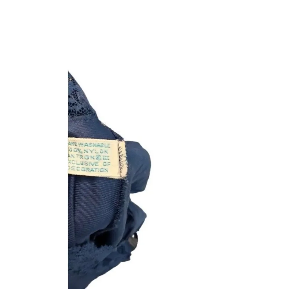 Vintage JC‎ Penney Gaymode Nylon Navy Full Slip - Picture 6 of 7